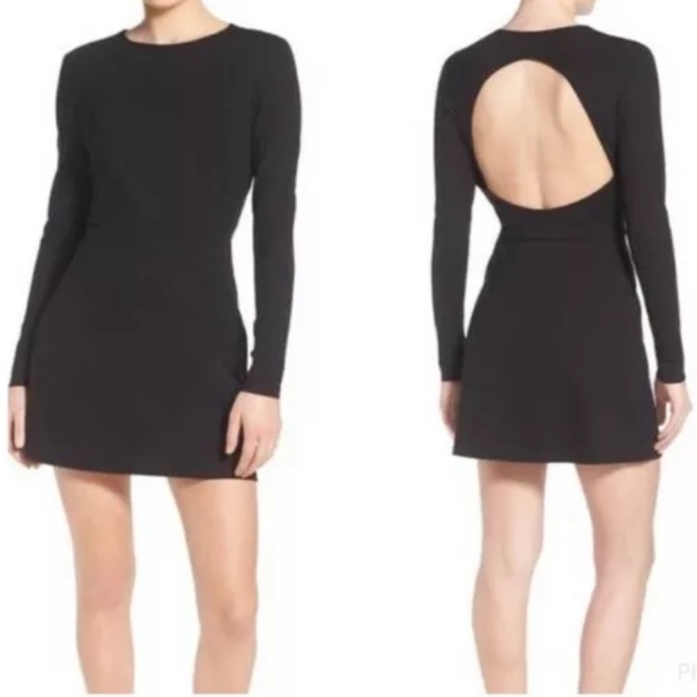 KENDALL + KYLIE Black Ponte Long Sleeve Dress